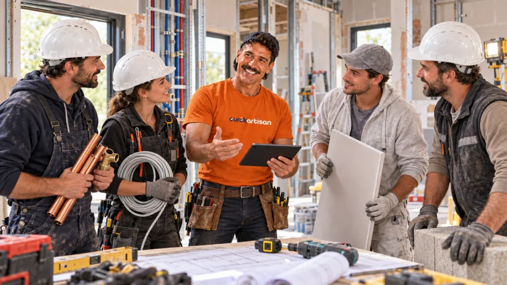Coordination des artisans lors d’une rénovation complète de maison